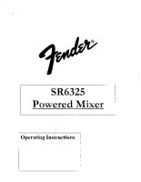 Fender SR6325-PoweredMixer - Owners Manual